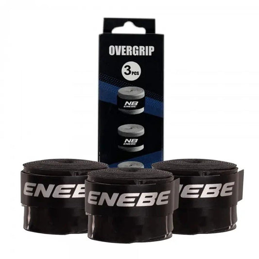 BLISTER 3 OVERGRIPS ENEBE LISOS NEGROS