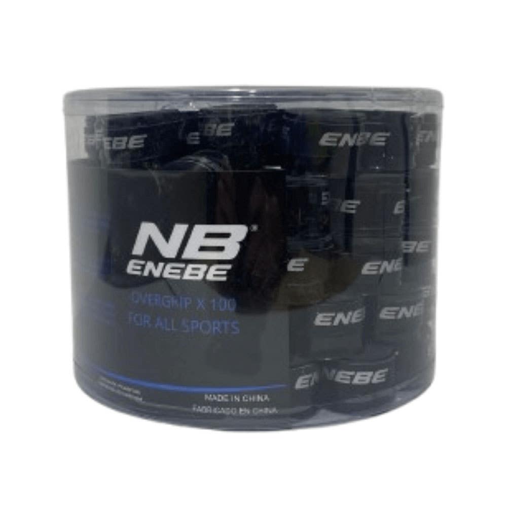 CUBO 100 OVERGRIPS ENEBE LISOS NEGROS