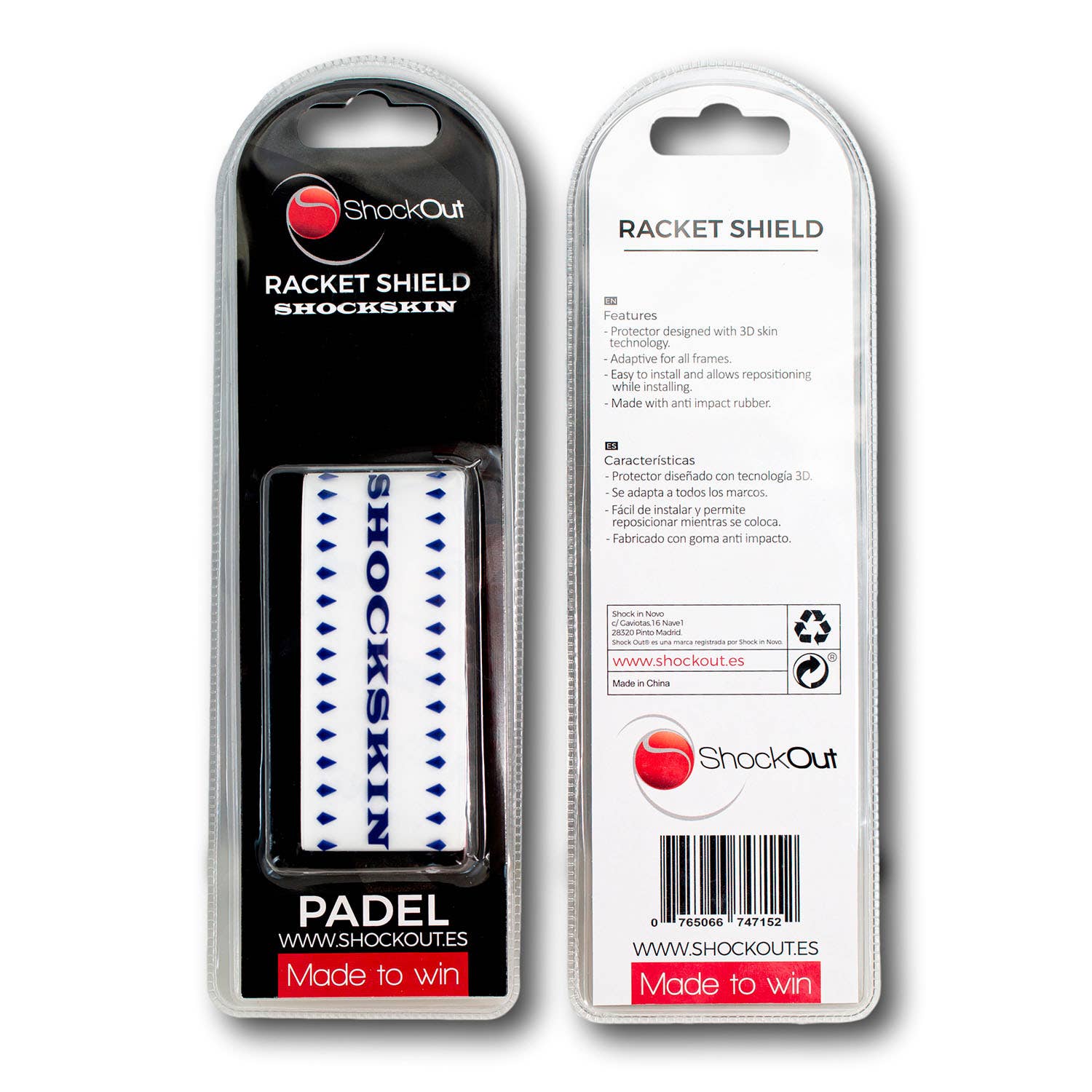 PROTECTOR SHOCKOUT SHOCKSKIN TRANSPARENTE/AZUL