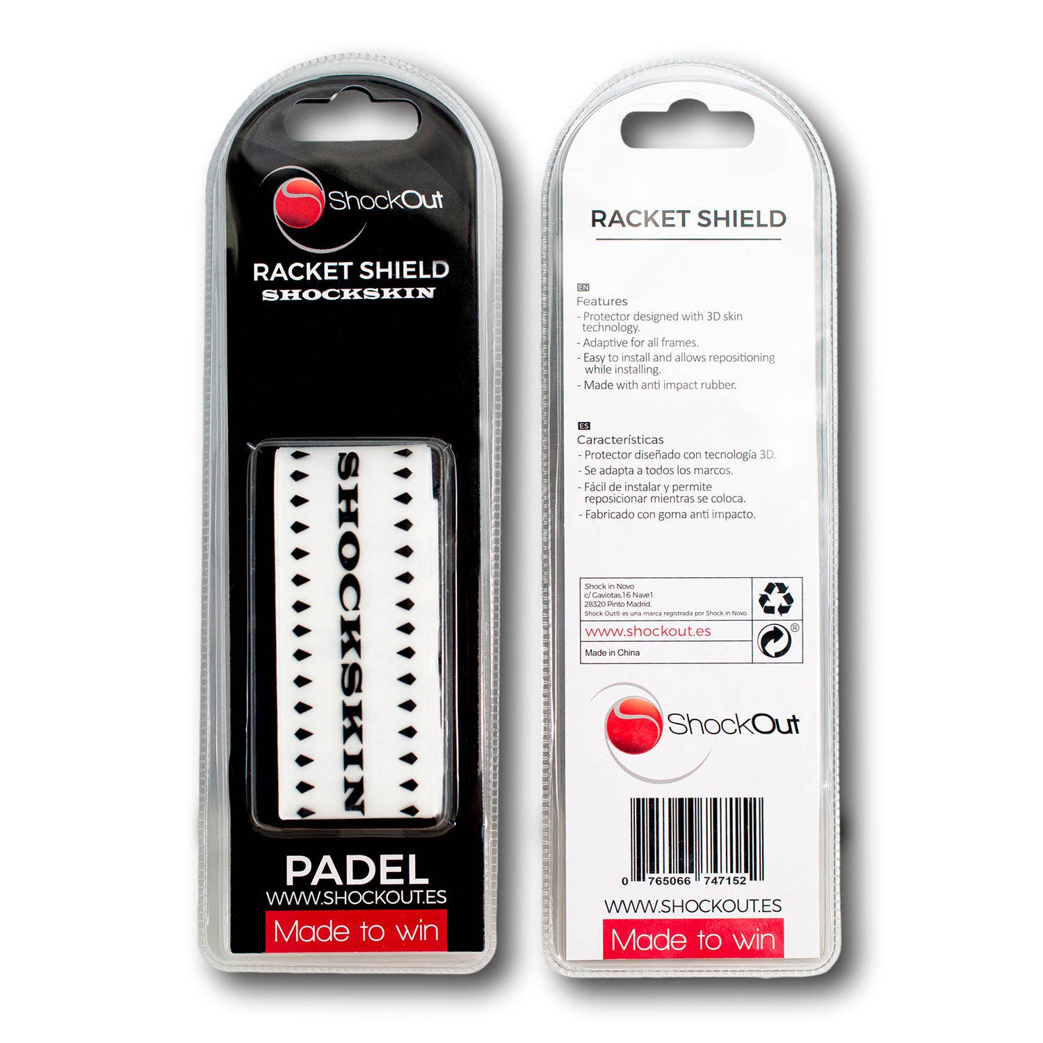PROTECTOR SHOCKOUT SHOCKSKIN TRANSPARENTE/NEGRO