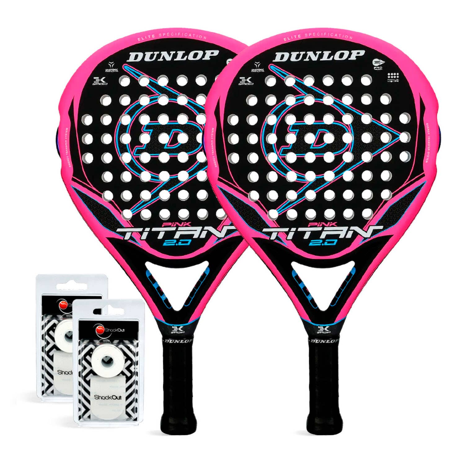 PACK DÚO DUNLOP TITAN 2.0 ROSA