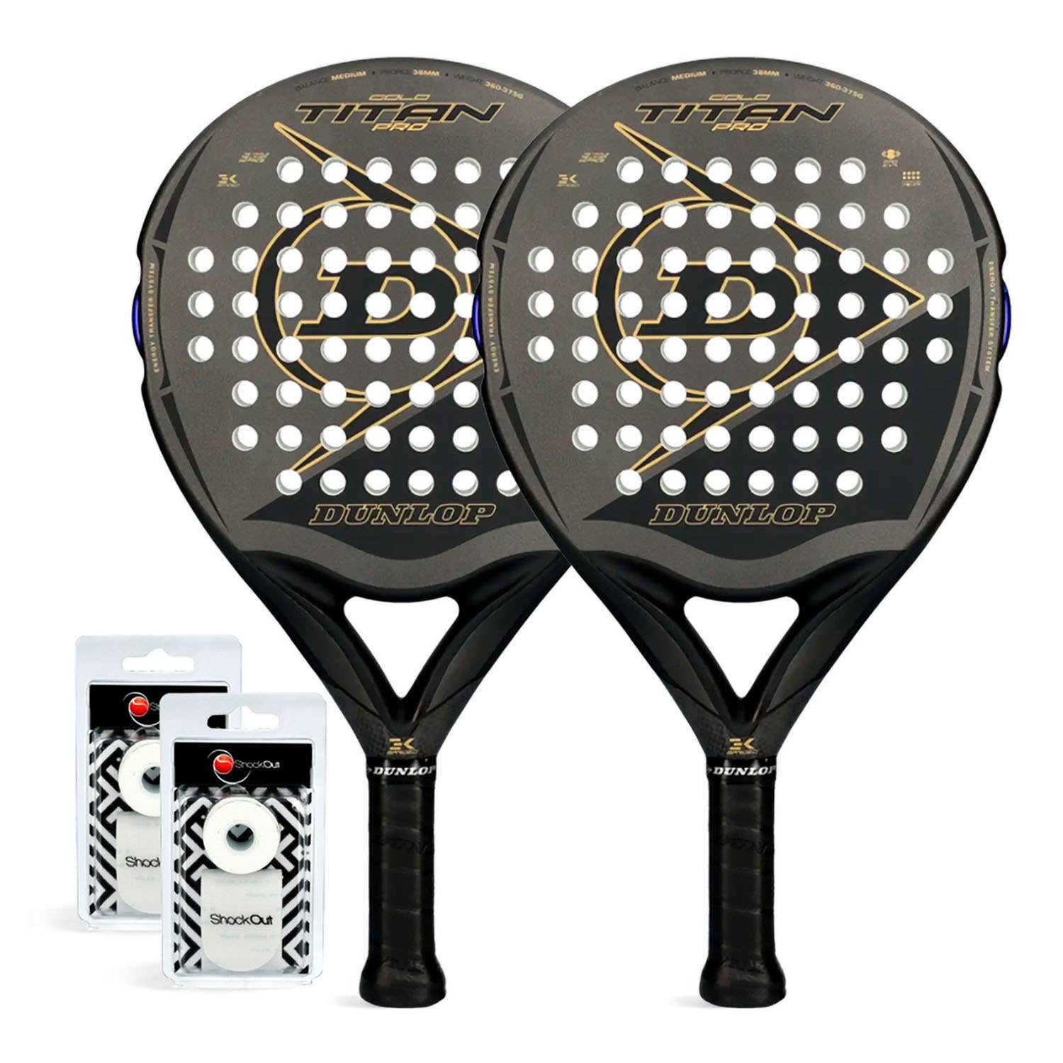 PACK DÚO DUNLOP TITAN PRO GOLD