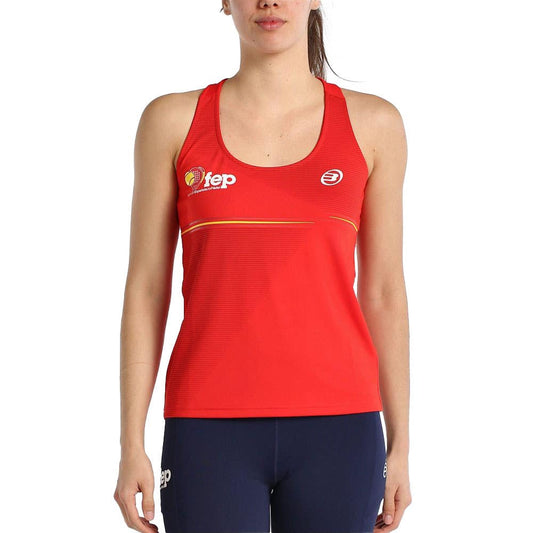 CAMISETA TIRANTES BULLPADEL FUNI MUJER ROJO