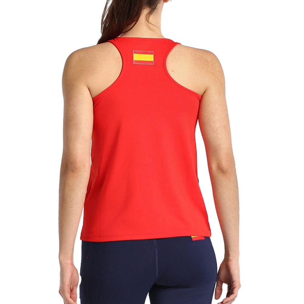 CAMISETA TIRANTES BULLPADEL FUNI MUJER ROJO