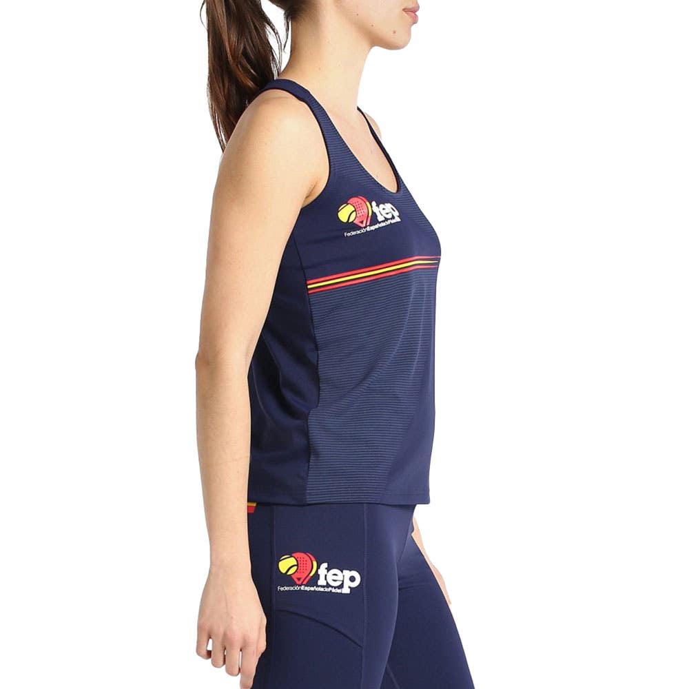 CAMISETA TIRANTES BULLPADEL FUNI MUJER AZUL MARINO