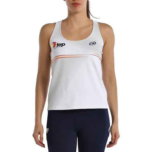 CAMISETA TIRANTES BULLPADEL FUNI MUJER BLANCO