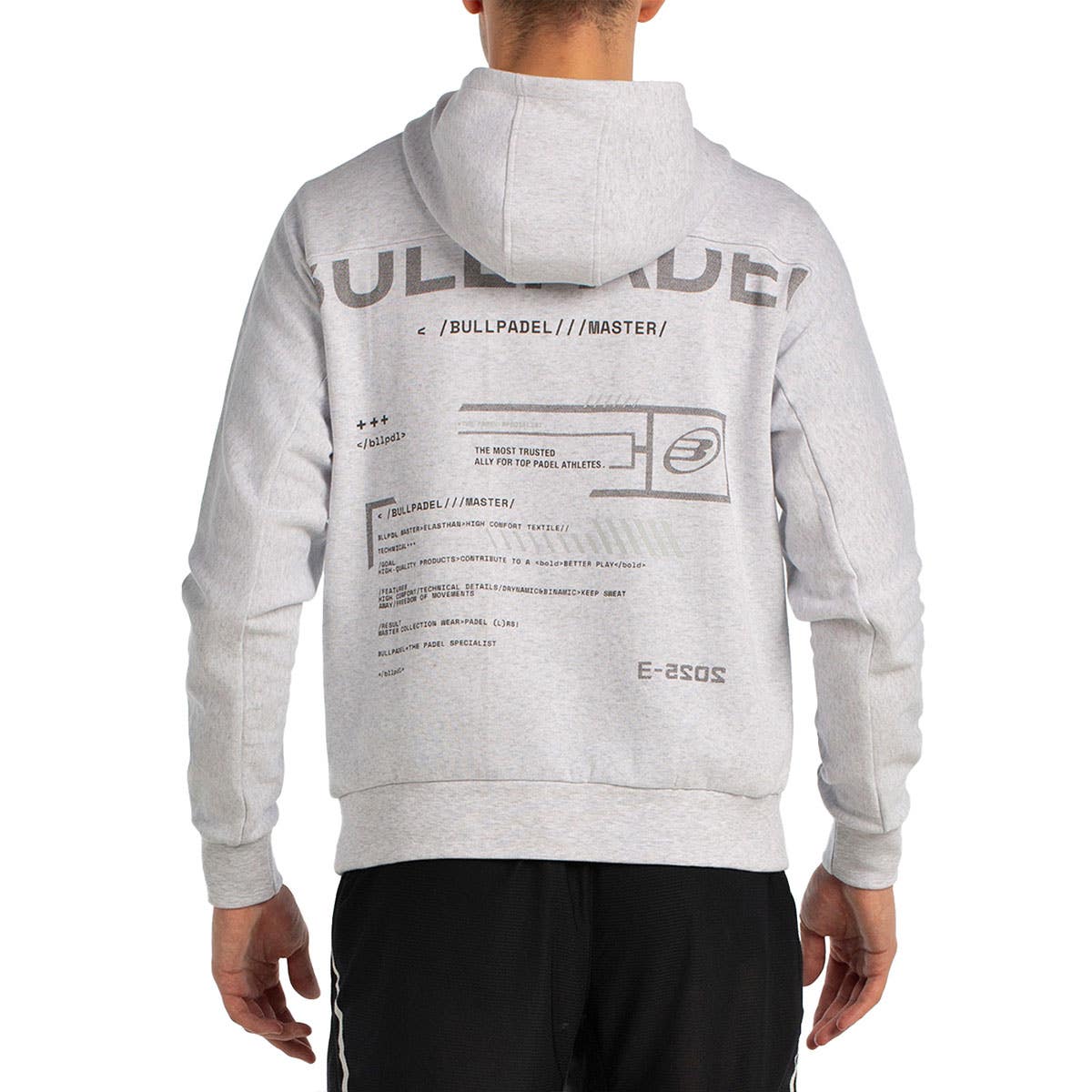 SUDADERA BULLPADEL BREAS PLATEADO