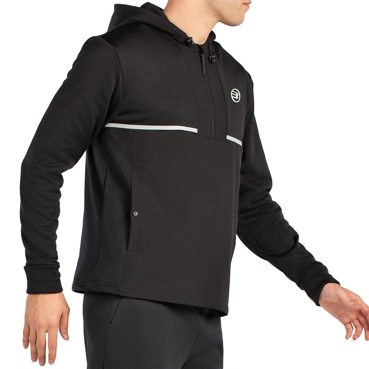 SUDADERA BULLPADEL BUZAS NEGRO
