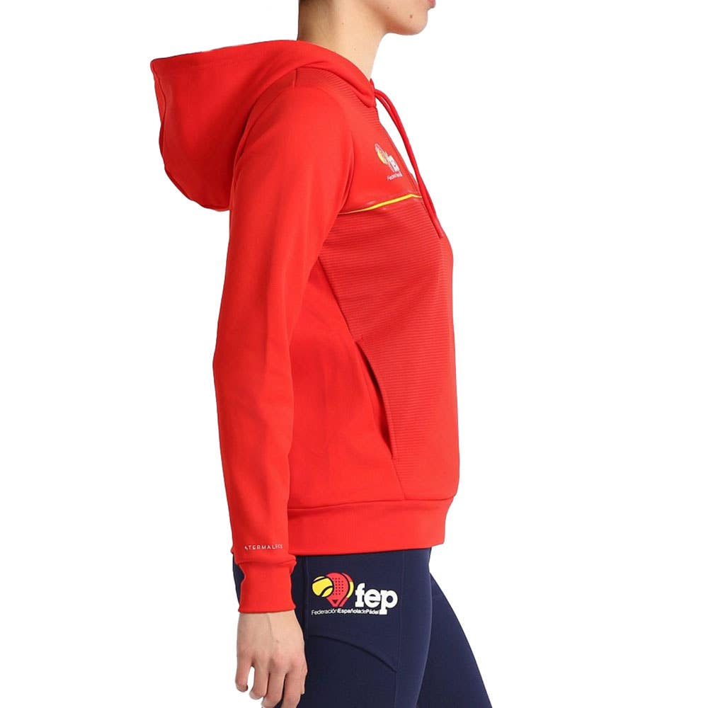 SUDADERA BULLPADEL FUENLA MUJER ROJO