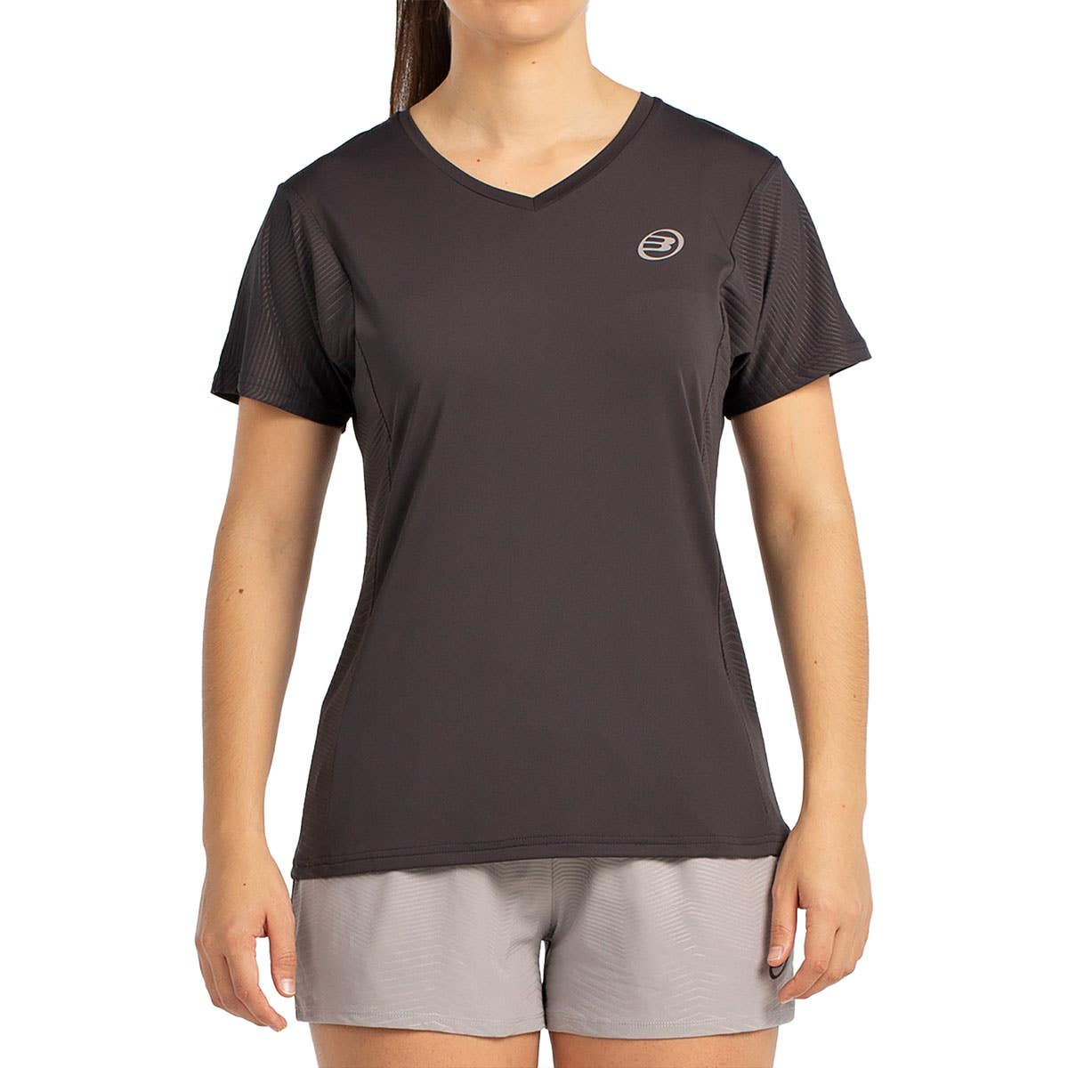 CAMISETA BULLPADEL ECHES MUJER NEGRO
