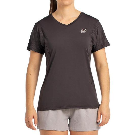 CAMISETA BULLPADEL ECHES MUJER NEGRO