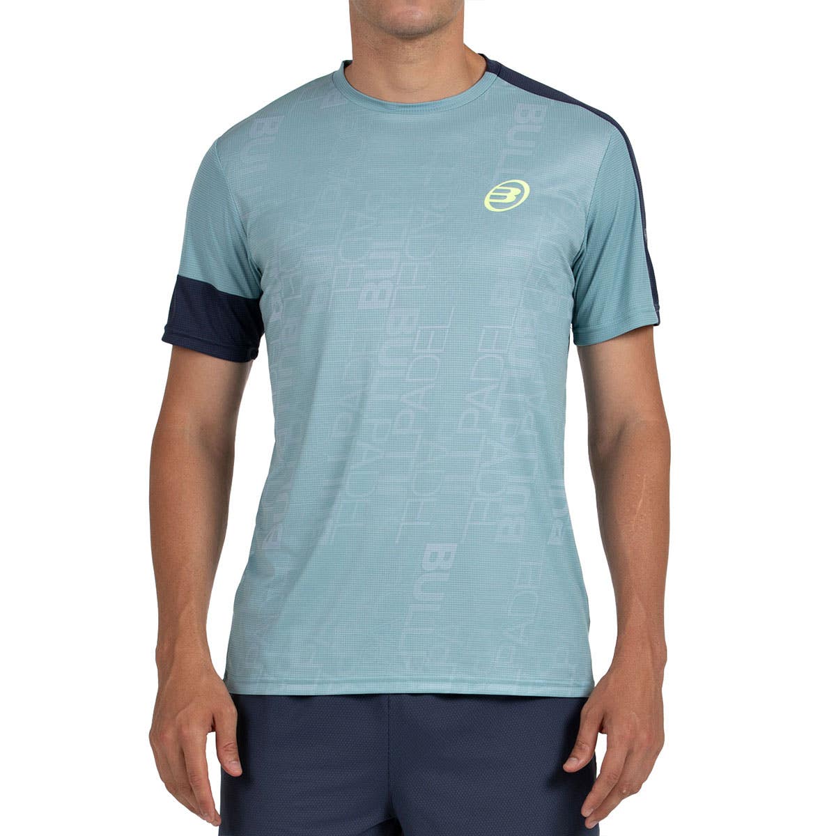 CAMISETA MANGA CORTA BULLPADEL LEIDO AZUL TURQUESA