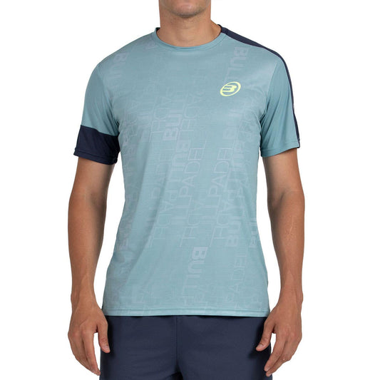 CAMISETA MANGA CORTA BULLPADEL LEIDO AZUL TURQUESA