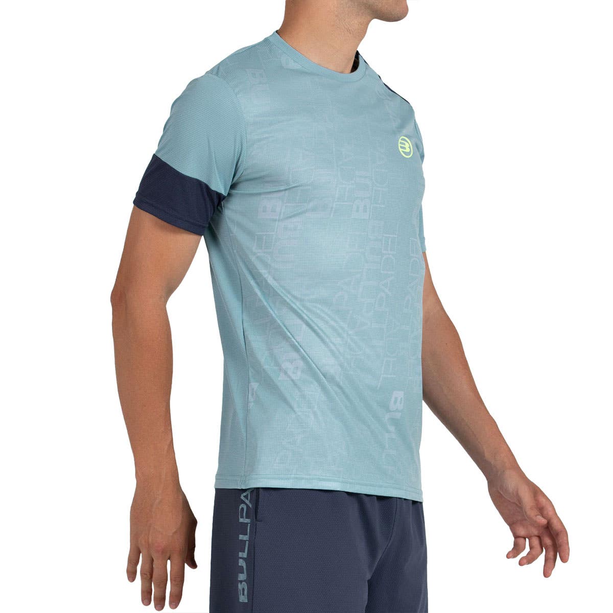 CAMISETA MANGA CORTA BULLPADEL LEIDO AZUL TURQUESA
