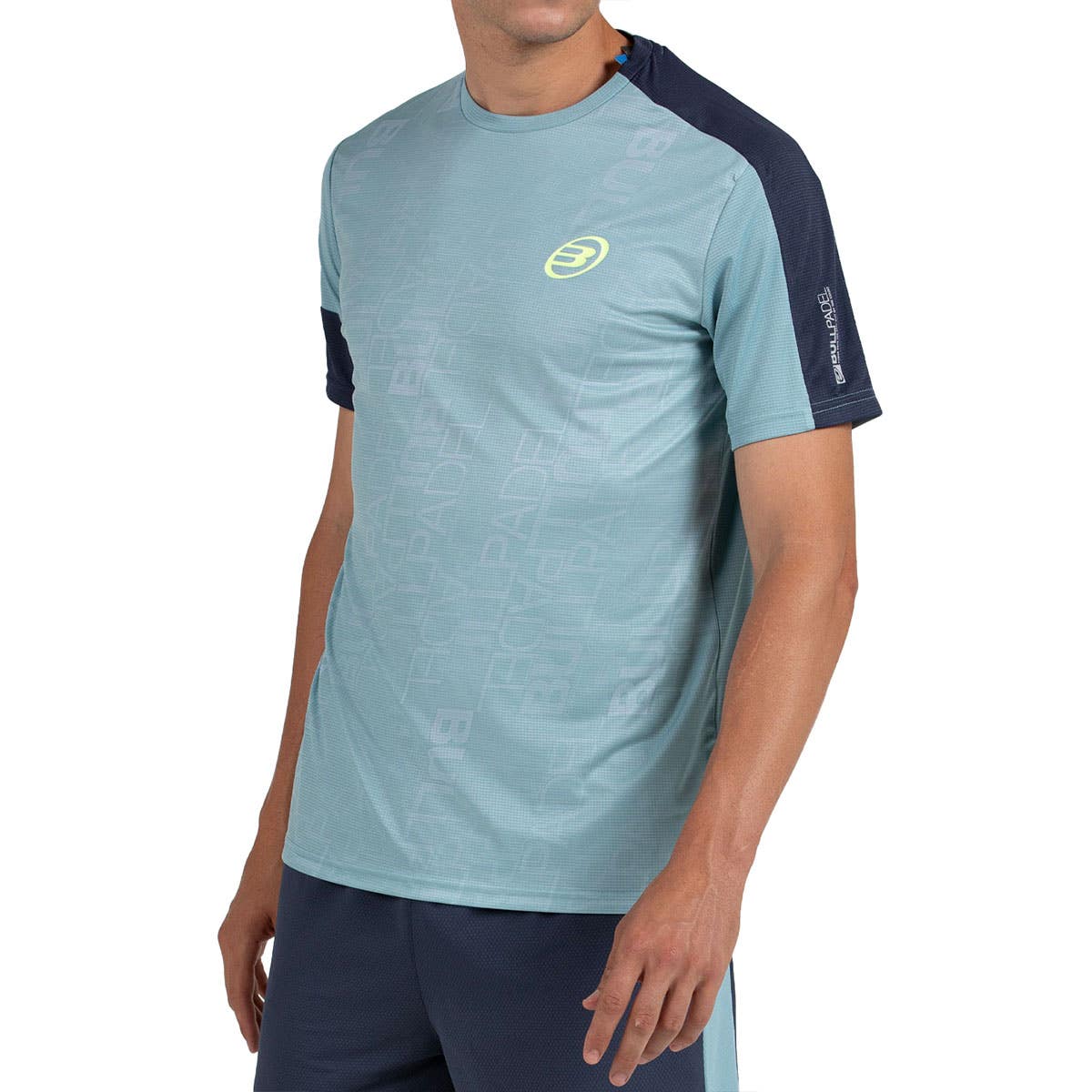 CAMISETA MANGA CORTA BULLPADEL LEIDO AZUL TURQUESA
