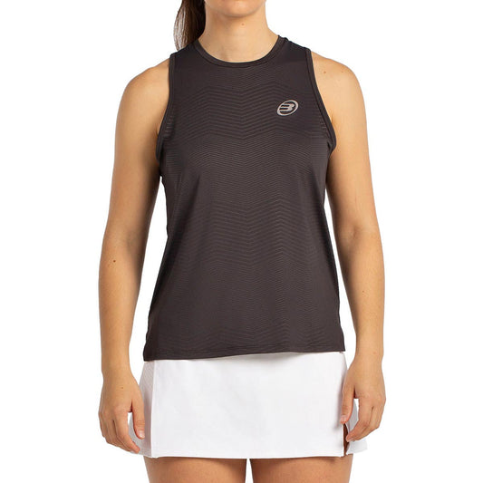 CAMISETA TIRANTES BULLPADEL ESTILO MUJER NEGRO