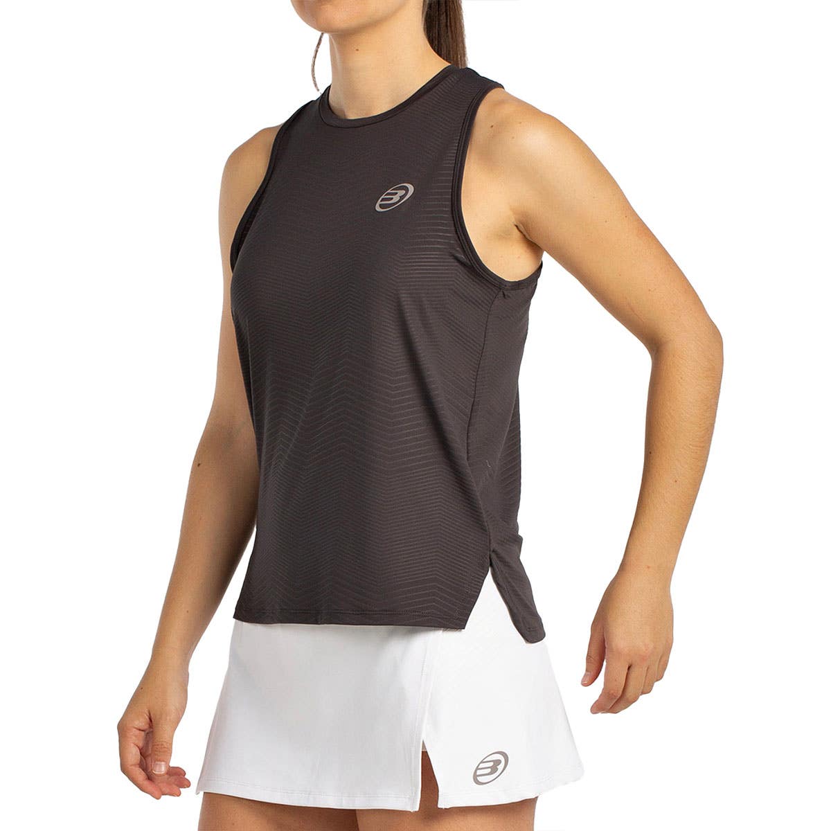 CAMISETA TIRANTES BULLPADEL ESTILO MUJER NEGRO