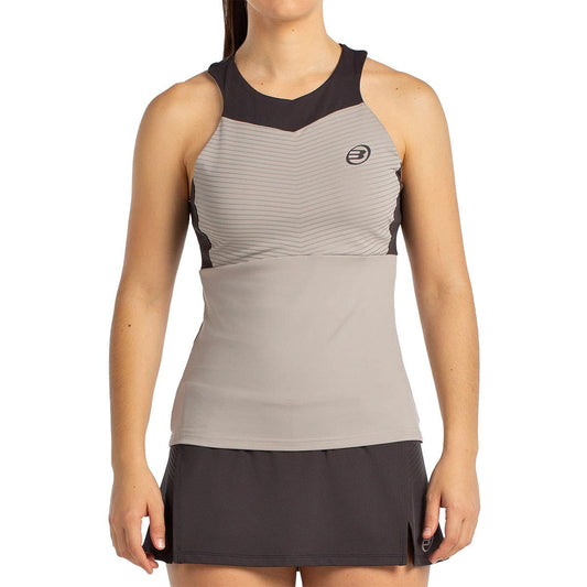 CAMISETA TIRANTES BULLPADEL ERARE MUJER GRIS