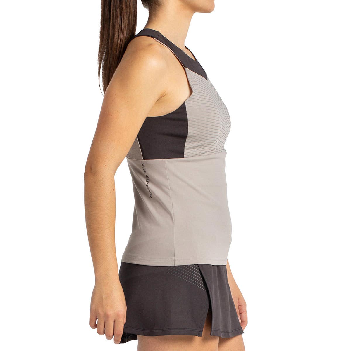 CAMISETA TIRANTES BULLPADEL ERARE MUJER GRIS