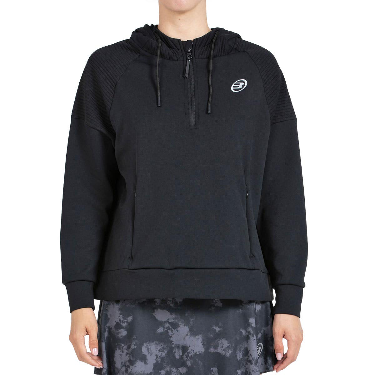 SUDADERA BULLPADEL BATEO MUJER NEGRO