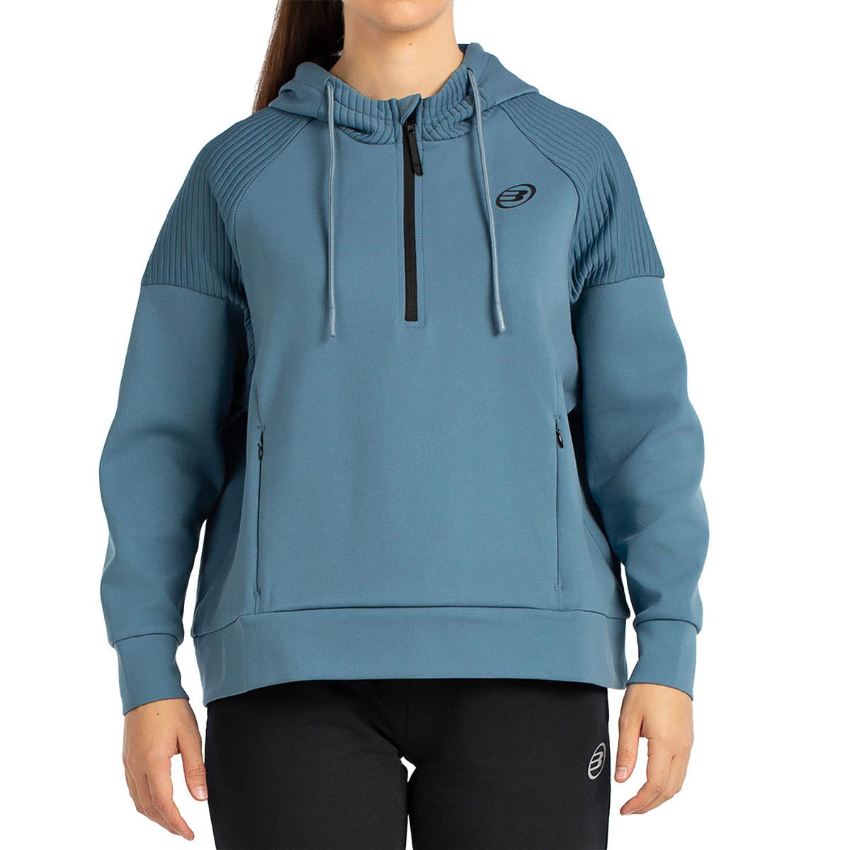 SUDADERA BULLPADEL BATEO MUJER AZUL