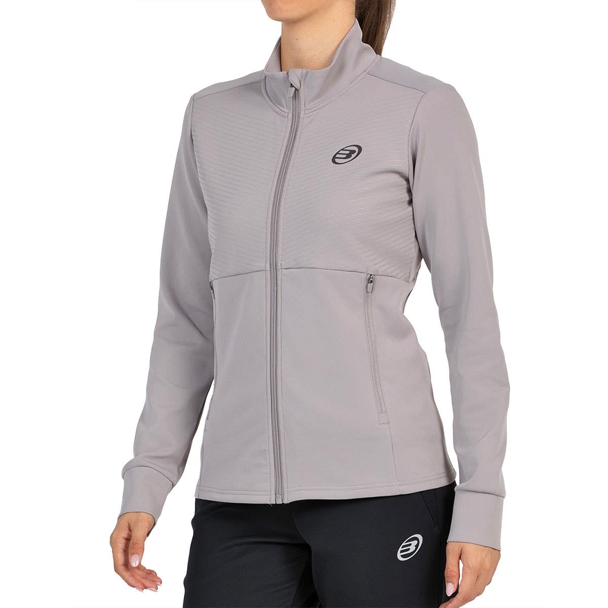 SUDADERA BULLPADEL ELEVO MUJER GRIS