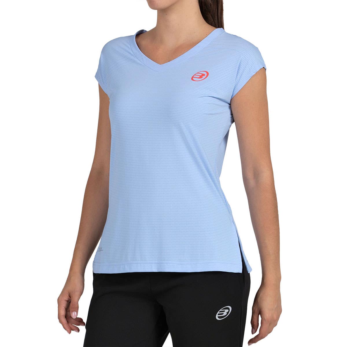 CAMISETA BULLPADEL COVELO MUJER AZUL CELESTE