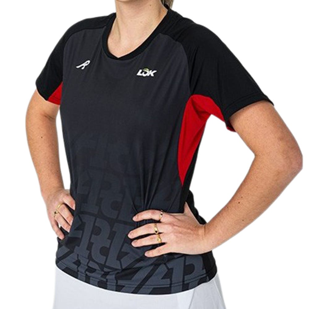 CAMISETA LOK STANISH A1 PADEL MUJER NEGRO