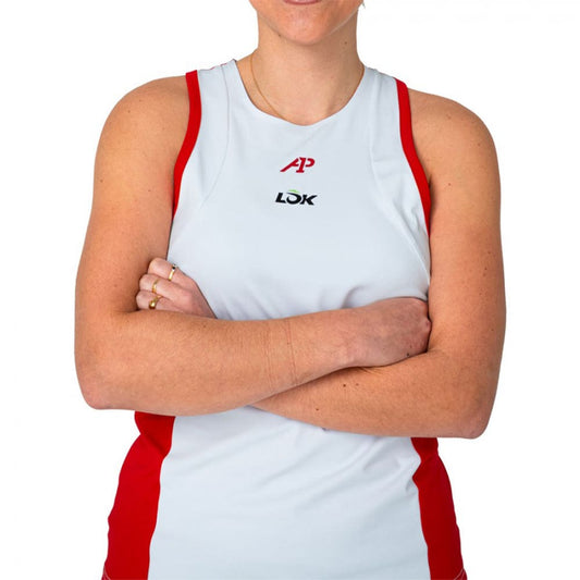TOP LOK ELK A1 PADEL BLANCO/NEGRO MUJER BLANCO/ROJO