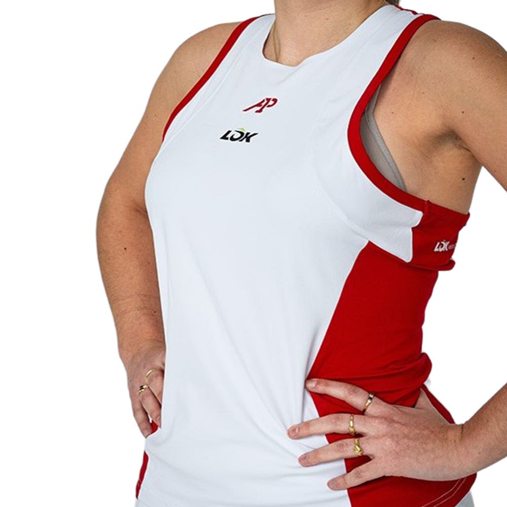 TOP LOK ELK A1 PADEL BLANCO/NEGRO MUJER BLANCO/ROJO