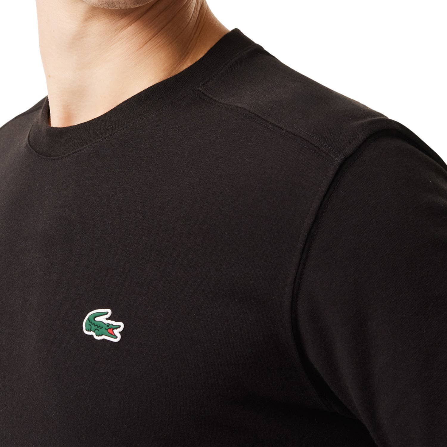 CAMISETA LACOSTE CORE PERFORMANCE TH7618 NEGRO