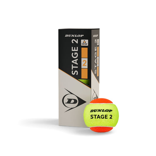 BOTE DE 3 BOLAS DUNLOP STAGE 2 NARANJA