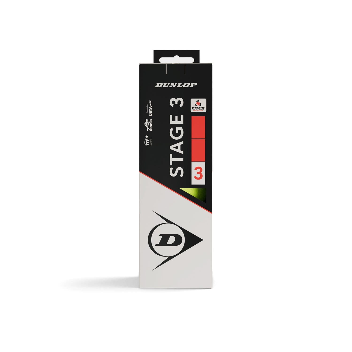 BOTE DE 3 BOLAS DUNLOP STAGE 3 ROJO
