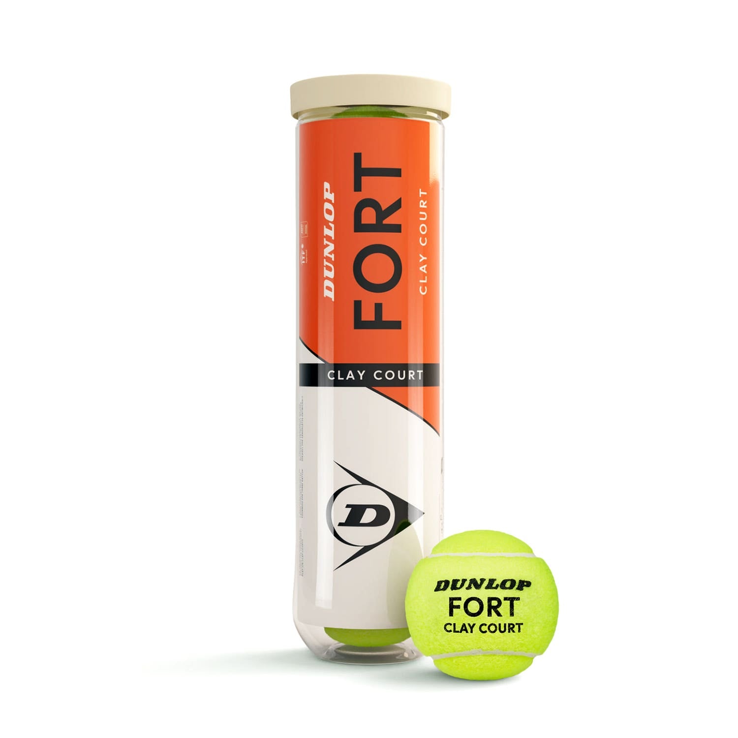 BOTE DE 4 BOLAS DUNLOP FORT CLAY COURT