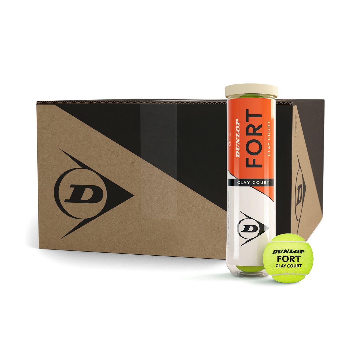 CAJÓN 18 BOTES X 4 BOLAS DUNLOP FORT CLAY COURT 4PET