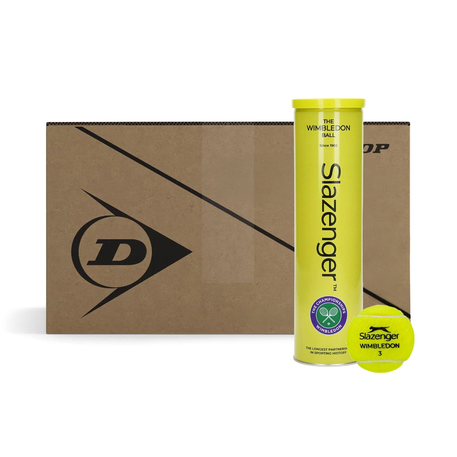 CAJÓN 18 BOTES X 4 BOLAS DUNLOP WIMBLEDON 4TIN
