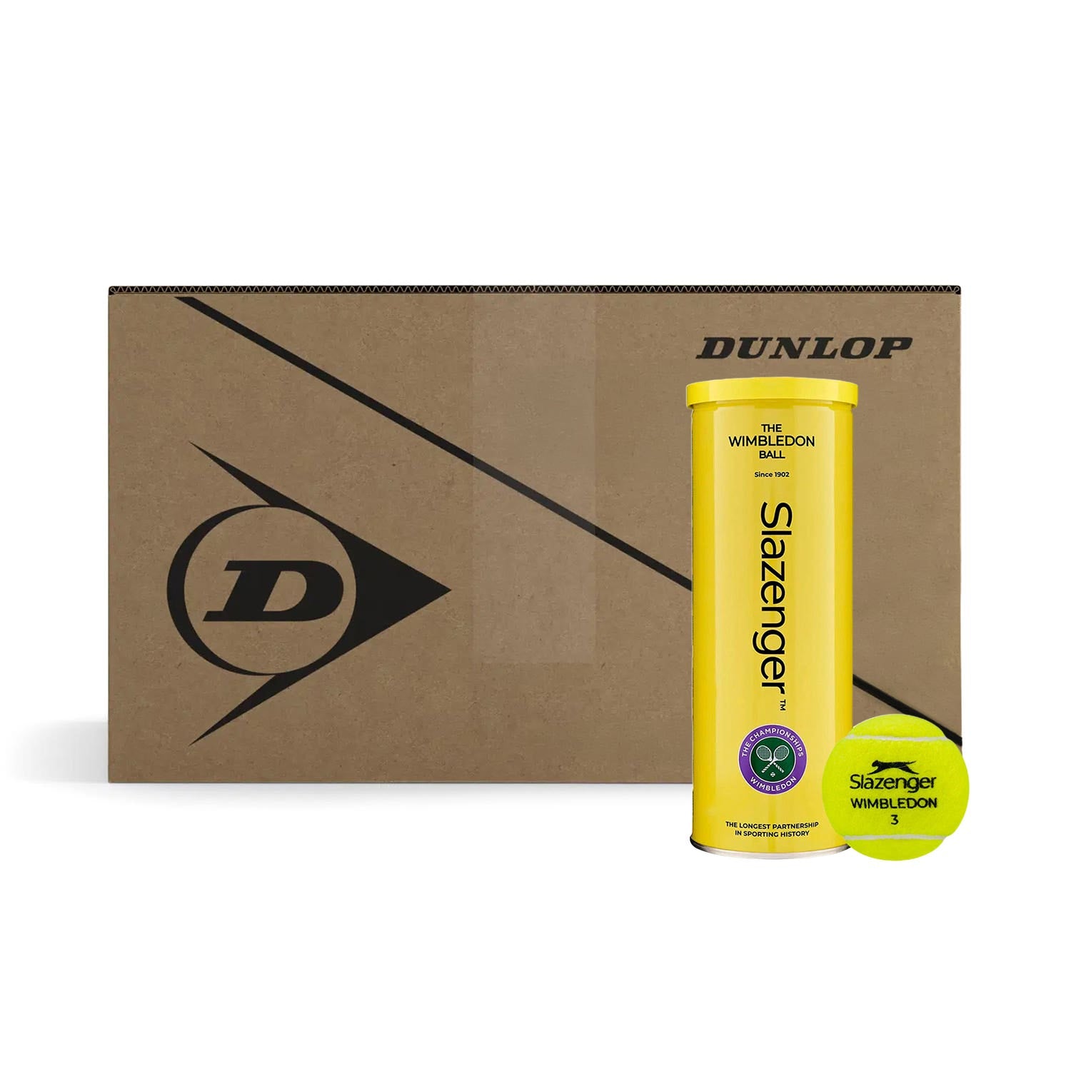 CAJÓN 24 BOTES X 3 BOLAS DUNLOP WIMBLEDON 3TIN