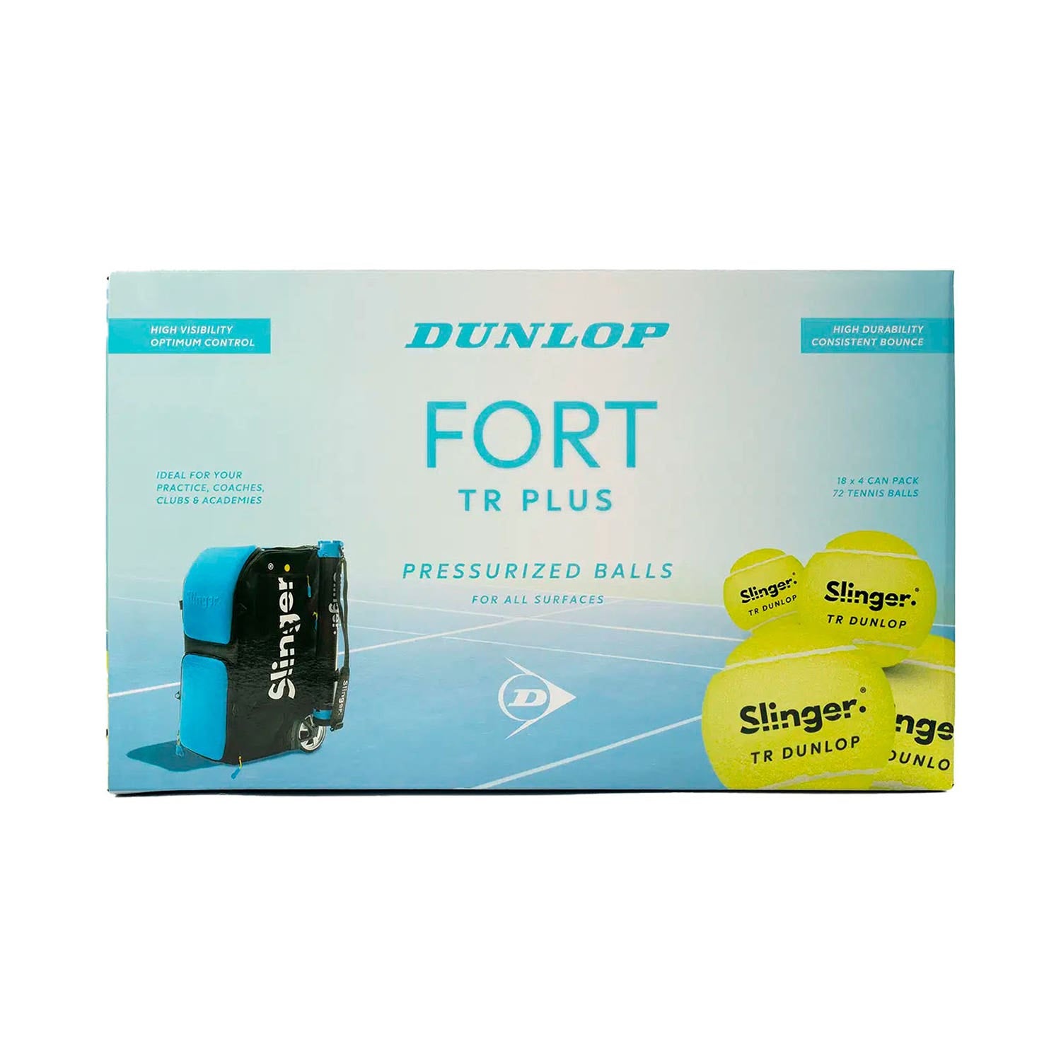CUBO DE 72 BOLAS DUNLOP FORT TR PLUS