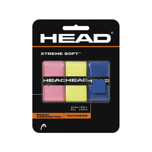 BLISTER 3 UDS. OVERGRIP HEAD XTREMESOFT MULTICOLOR