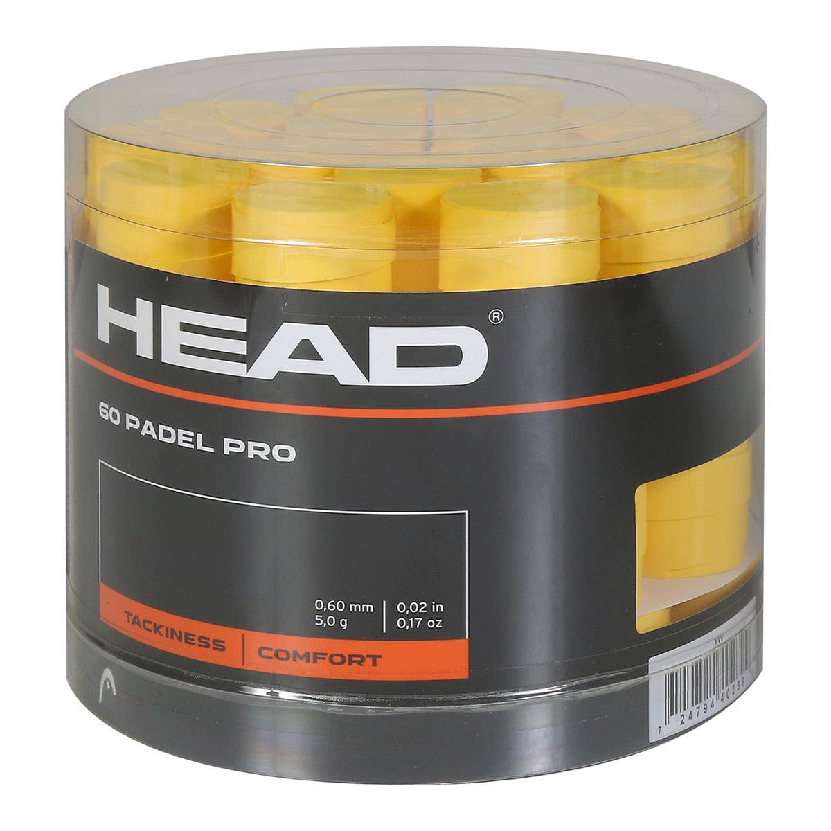 CUBO 60 UDS. OVERGRIPS HEAD PADEL PRO AMARILLO