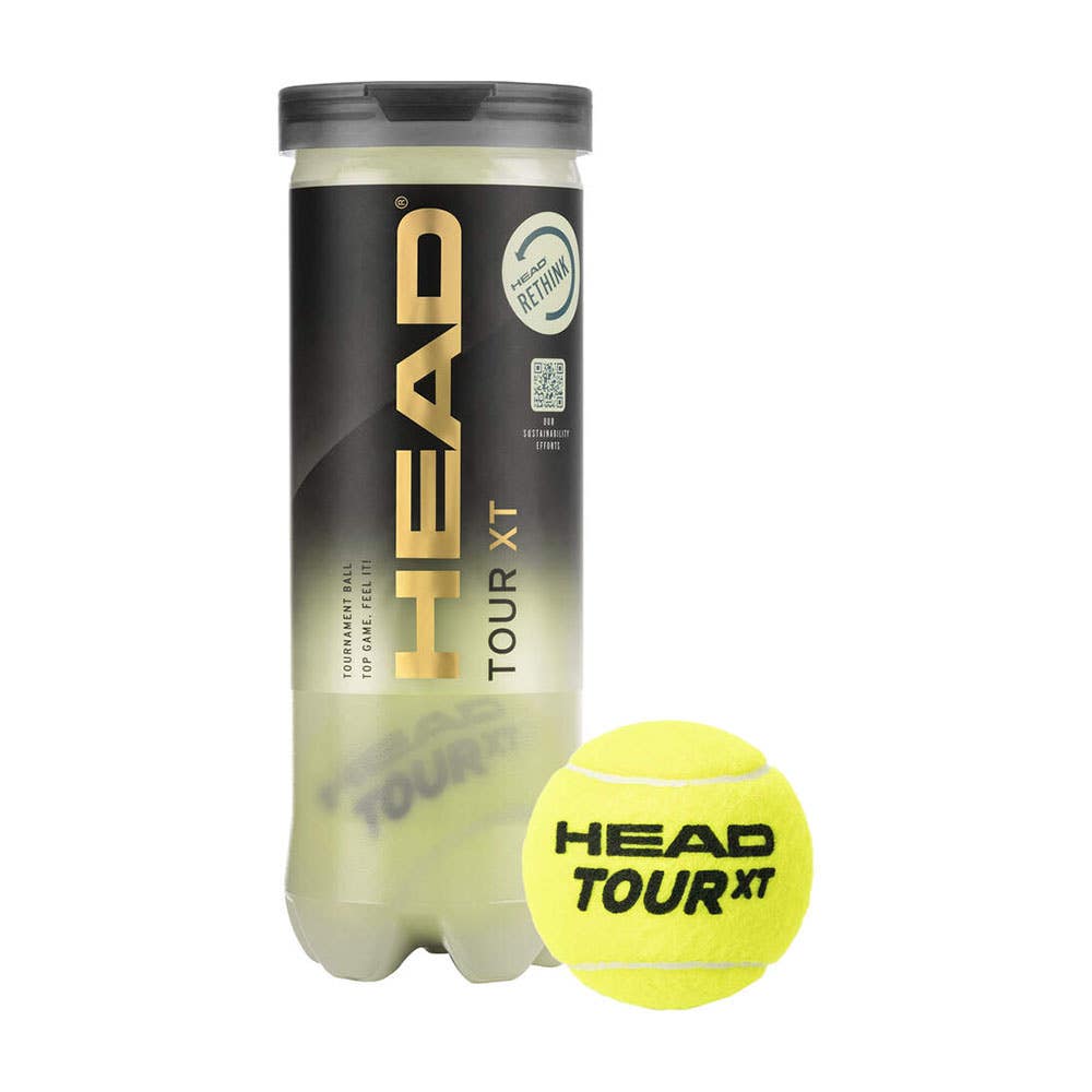 BOTE 3 BOLAS DE TENIS HEAD TOUR XT
