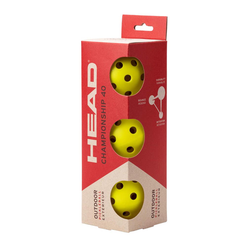 BOTE DE 3 BOLAS PICKLEBALL HEAD CHAMPIONSHIP 40