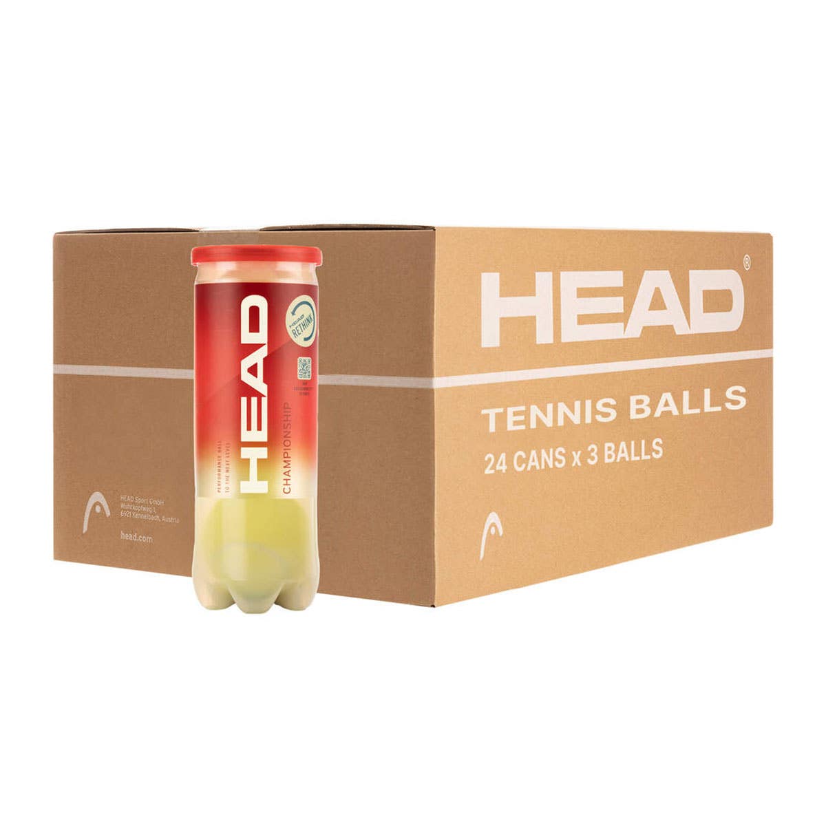 CAJÓN 24 BOTES 3 BOLAS DE TENIS HEAD CHAMPIONSHIP