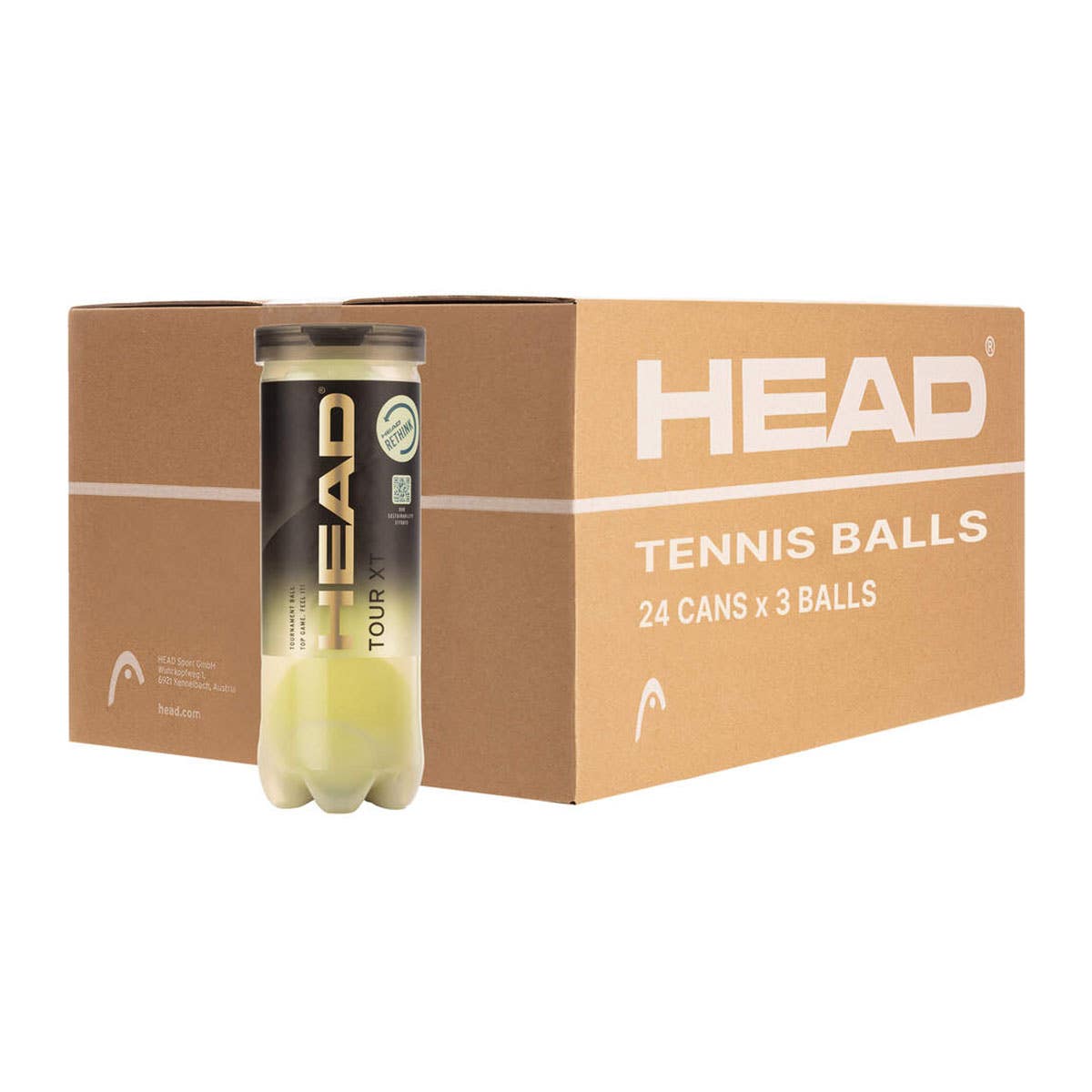 CAJÓN 24 BOTES 3 BOLAS DE TENIS HEAD TOUR XT