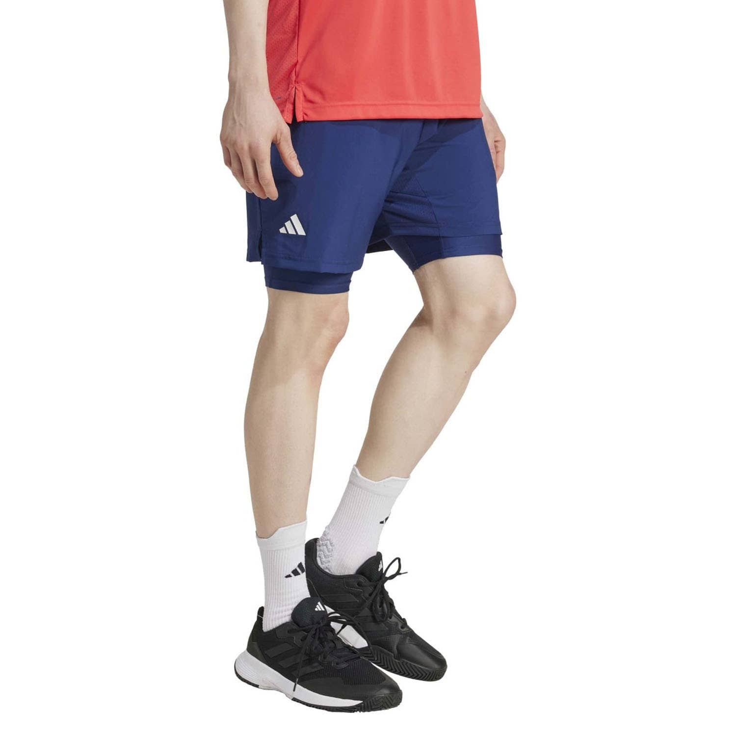 SHORT ADIDAS CLUB 2IN1 AZUL OSCURO