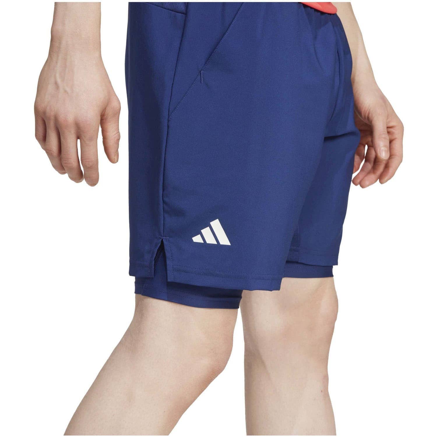 SHORT ADIDAS CLUB 2IN1 AZUL OSCURO