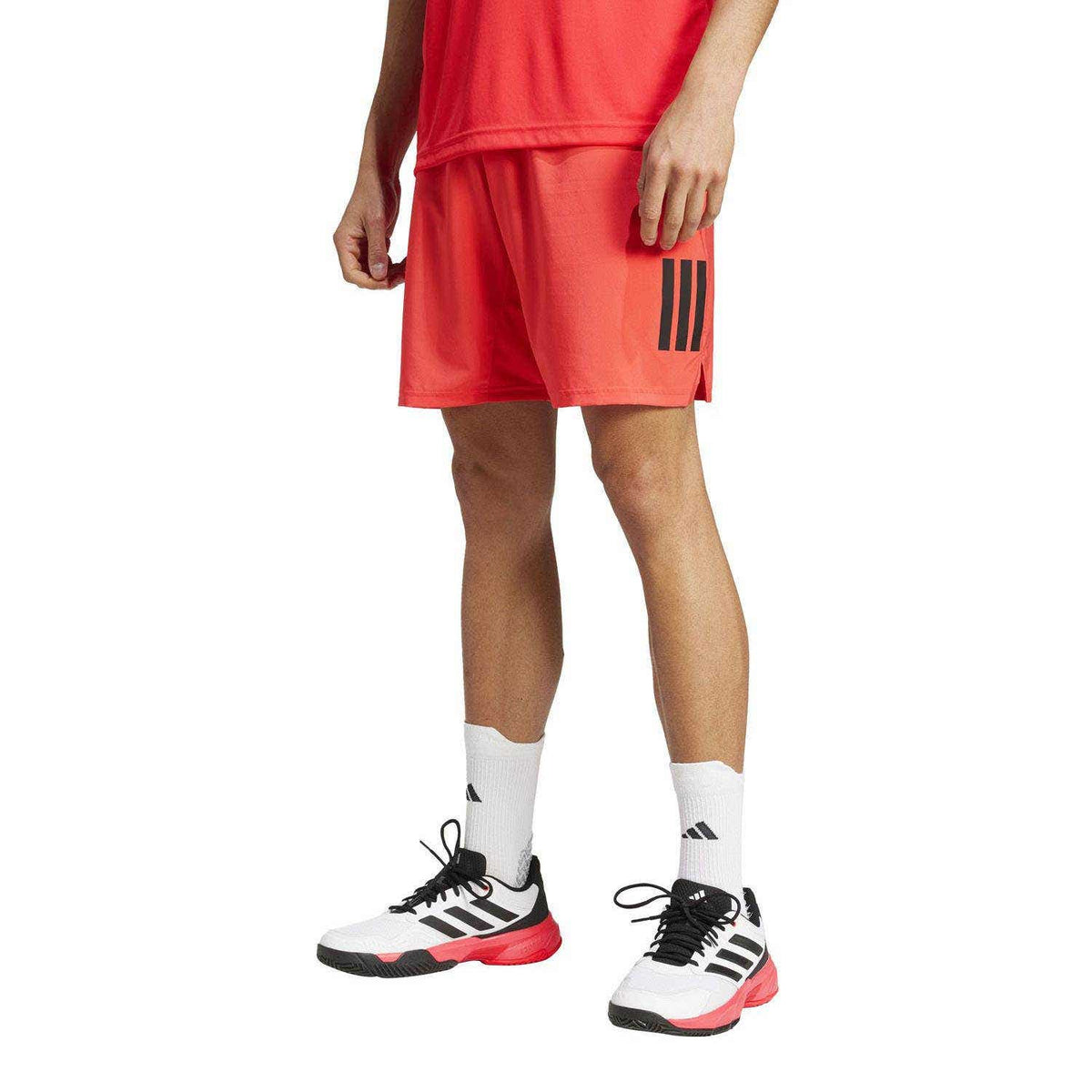 SHORT ADIDAS CLUB 3 STRIPES KUE78 7 INCH HOMBRE ROJO