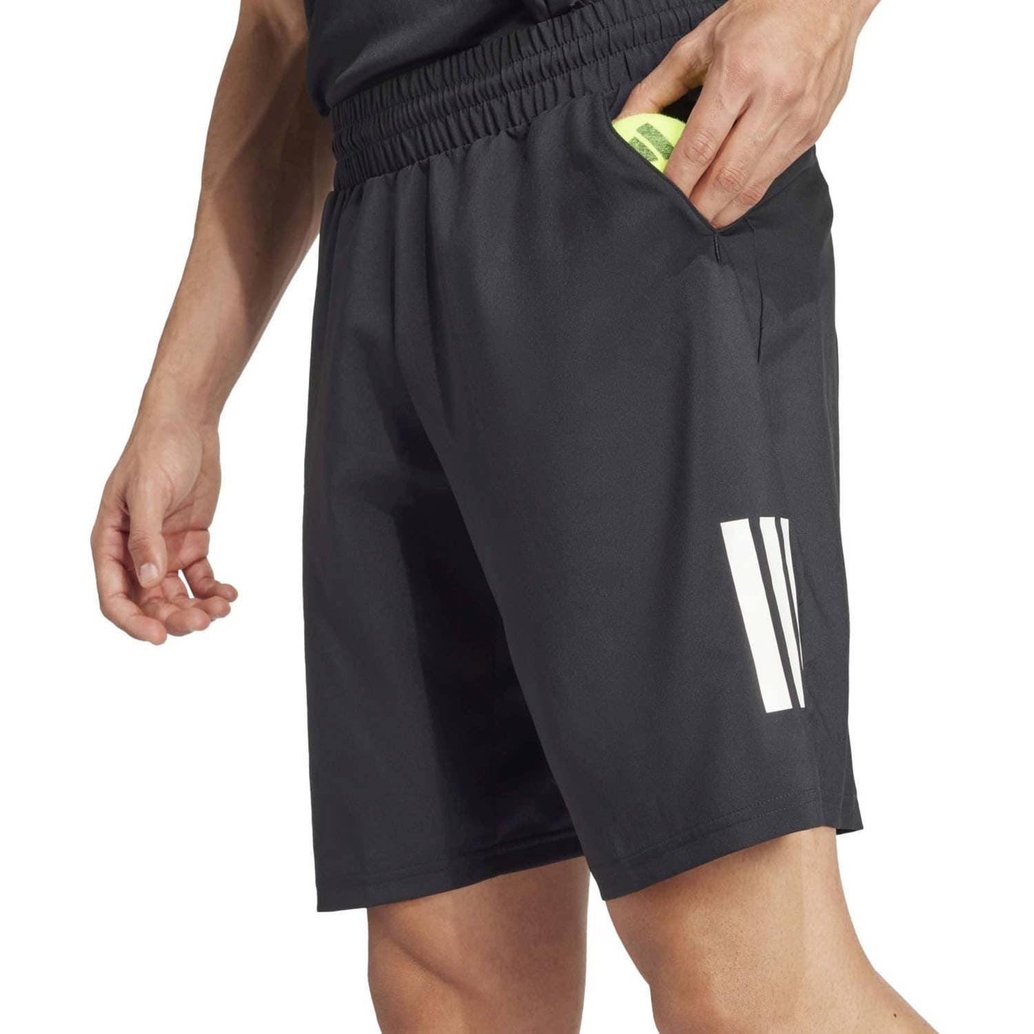 SHORT ADIDAS CLUB 3 STRIPES KUE78 9 INCH HOMBRE NEGRO