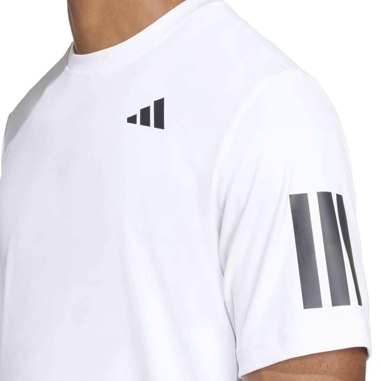 CAMISETA ADIDAS CLUB 3 STRIPRES KUE82 HOMBRE BLANCO