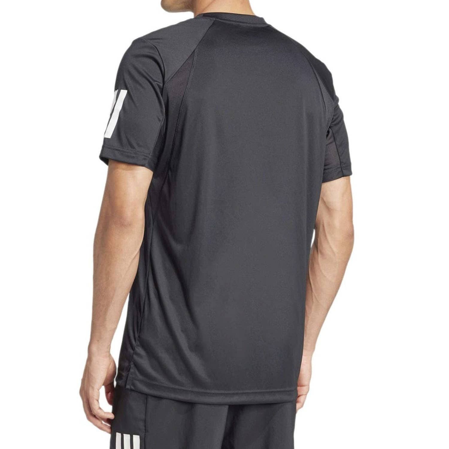 CAMISETA ADIDAS CLUB 3 STRIPRES KUE82 HOMBRE NEGRO